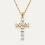 Elegante Zirkon-Kreuz-Halskette