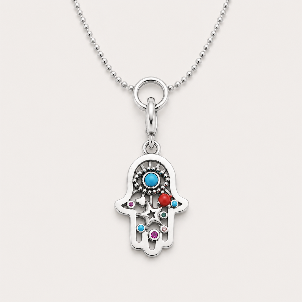 925er Silber Fatima Hand Kette