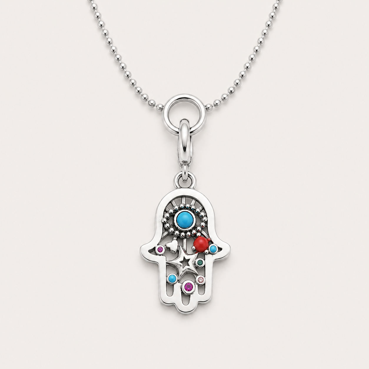 925er Silber Fatima Hand Kette