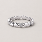 Herzring aus Sterlingsilber 925 mit Zirkonia