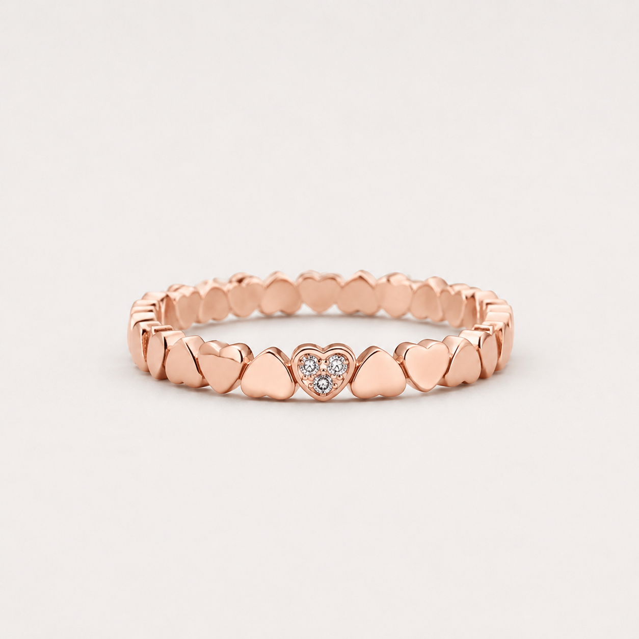 Herzring aus Sterlingsilber 925 mit Zirkonia