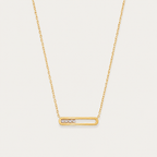 Modern Sliding Zirconia Bar Necklace