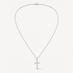 Lumière Cross Necklace — Gold-Tone Steel & Cubic Zirconia
