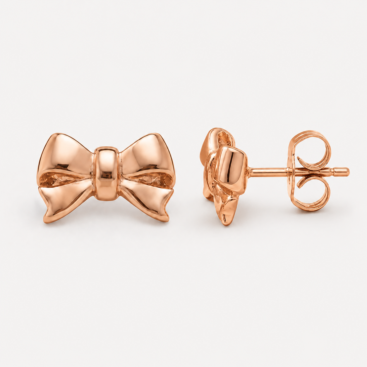 Éclat Bow Sterling Silver Stud Earrings