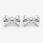 Éclat Bow Sterling Silver Stud Earrings