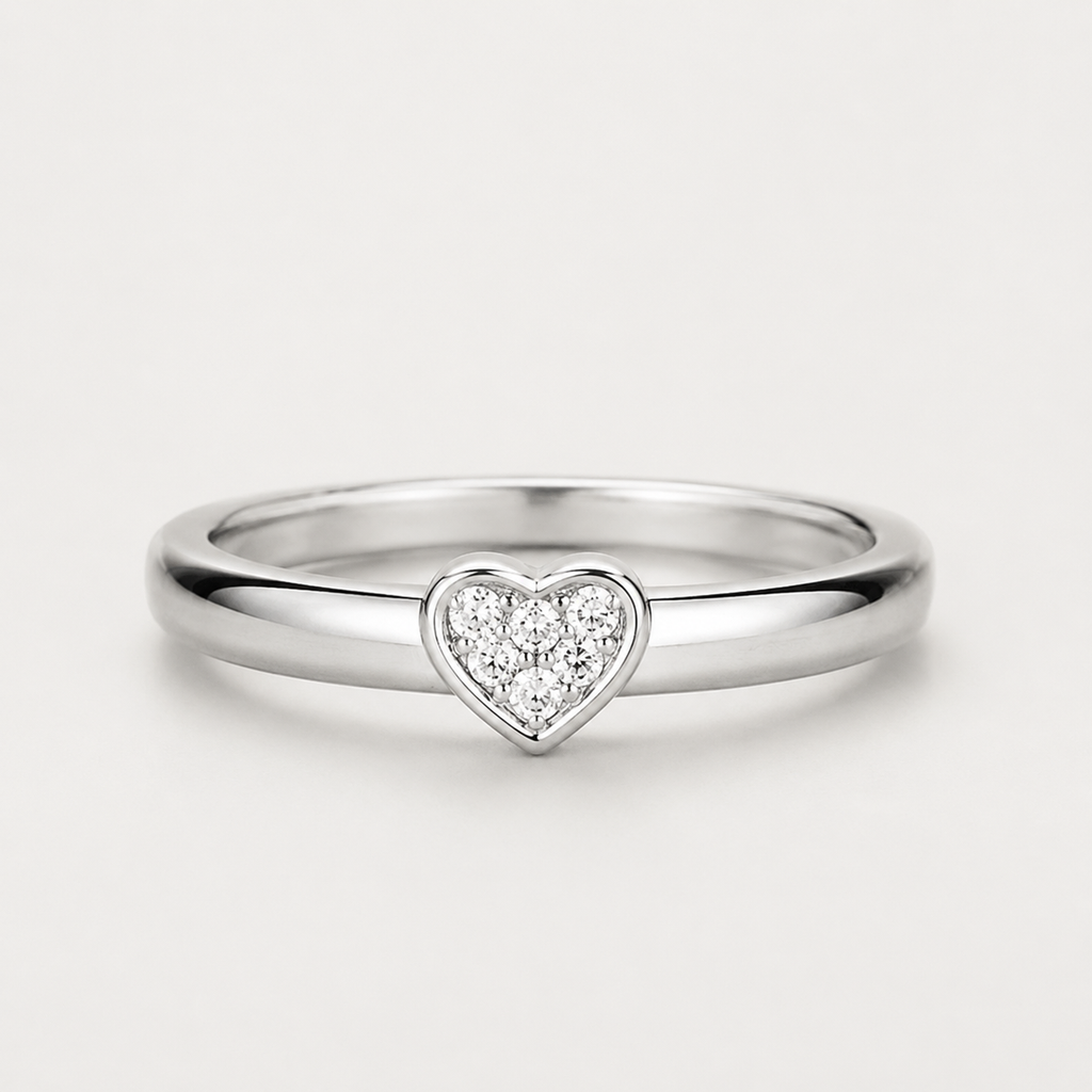 Amora Heart Ring in 925 Sterling Silver