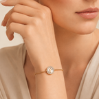 Gold Copper Bracelet with Zirconia