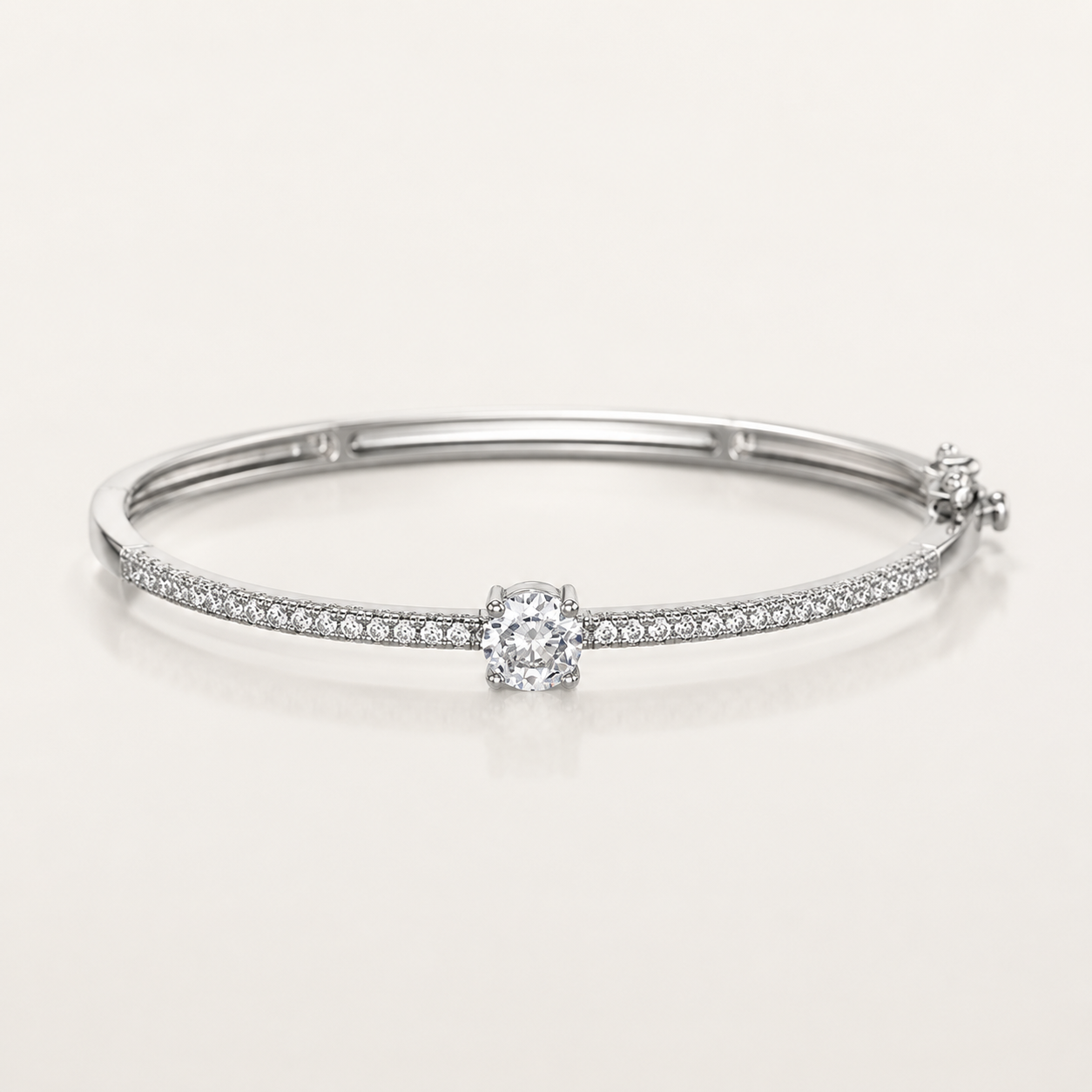 Lumière Cubic Zirconia Copper Alloy Bangle