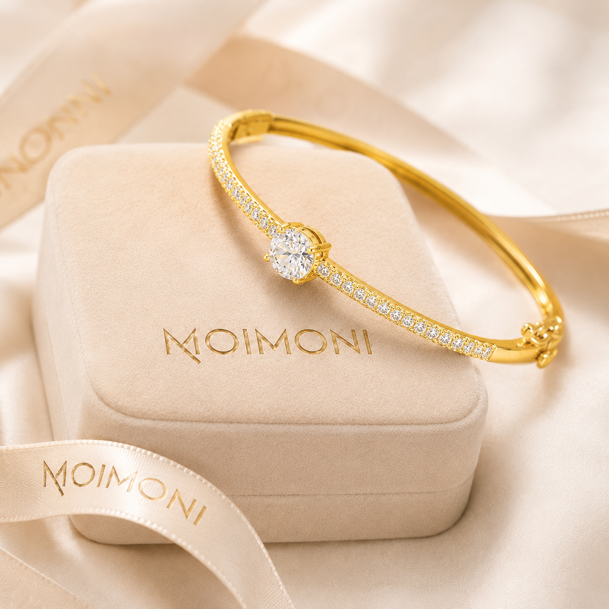 Lumière Cubic Zirconia Copper Alloy Bangle