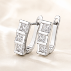 Sterling Silver Cœur Stud Earrings