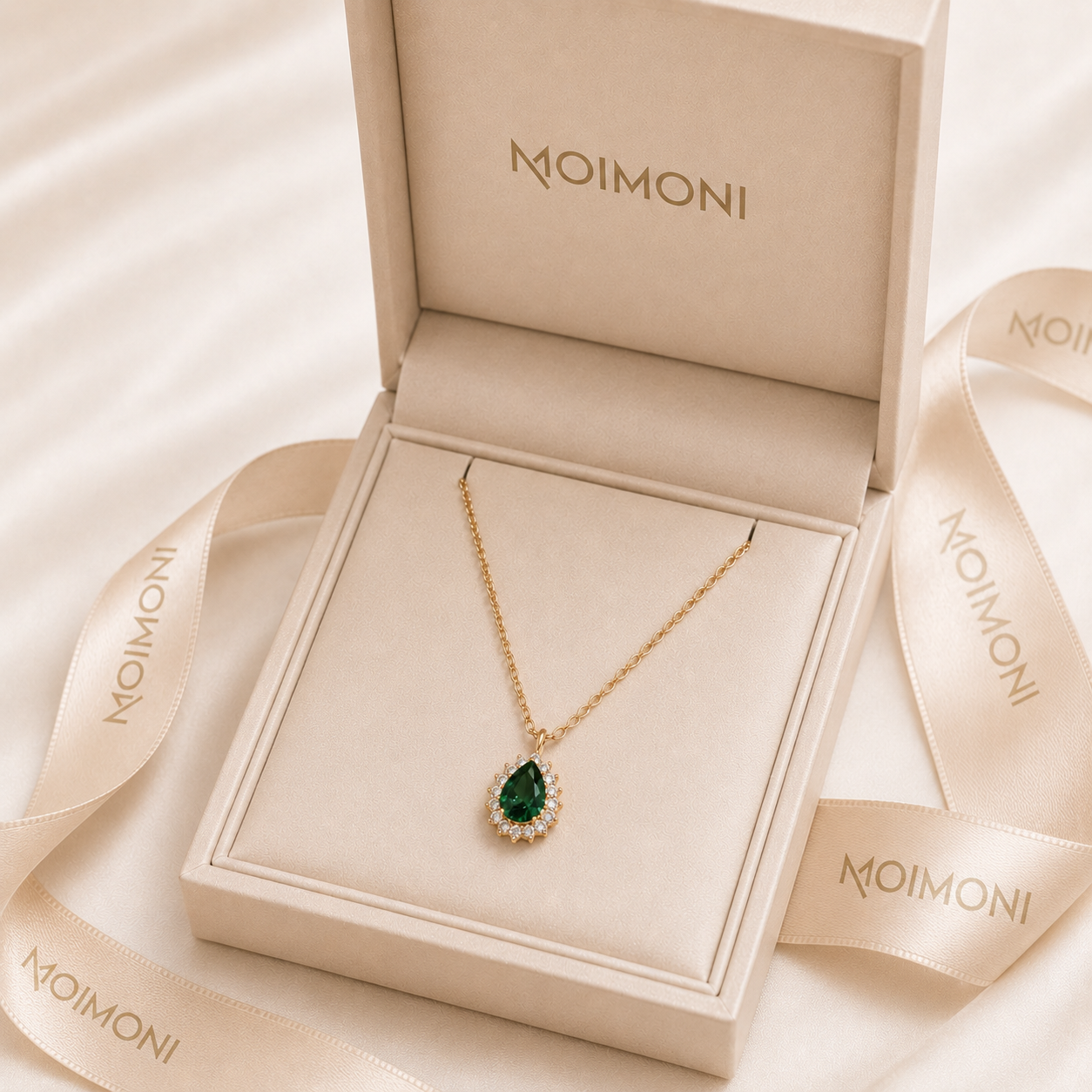 Lumière Teardrop Zircon Necklace