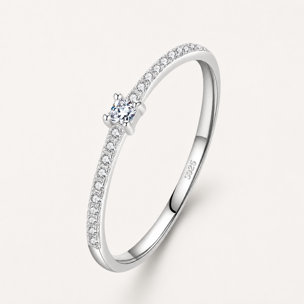 S925 Solitaire Rings — Delicate Stone Collection