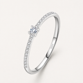 S925 Solitaire Rings — Delicate Stone Collection
