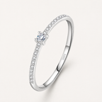 S925 Solitaire Rings — Delicate Stone Collection