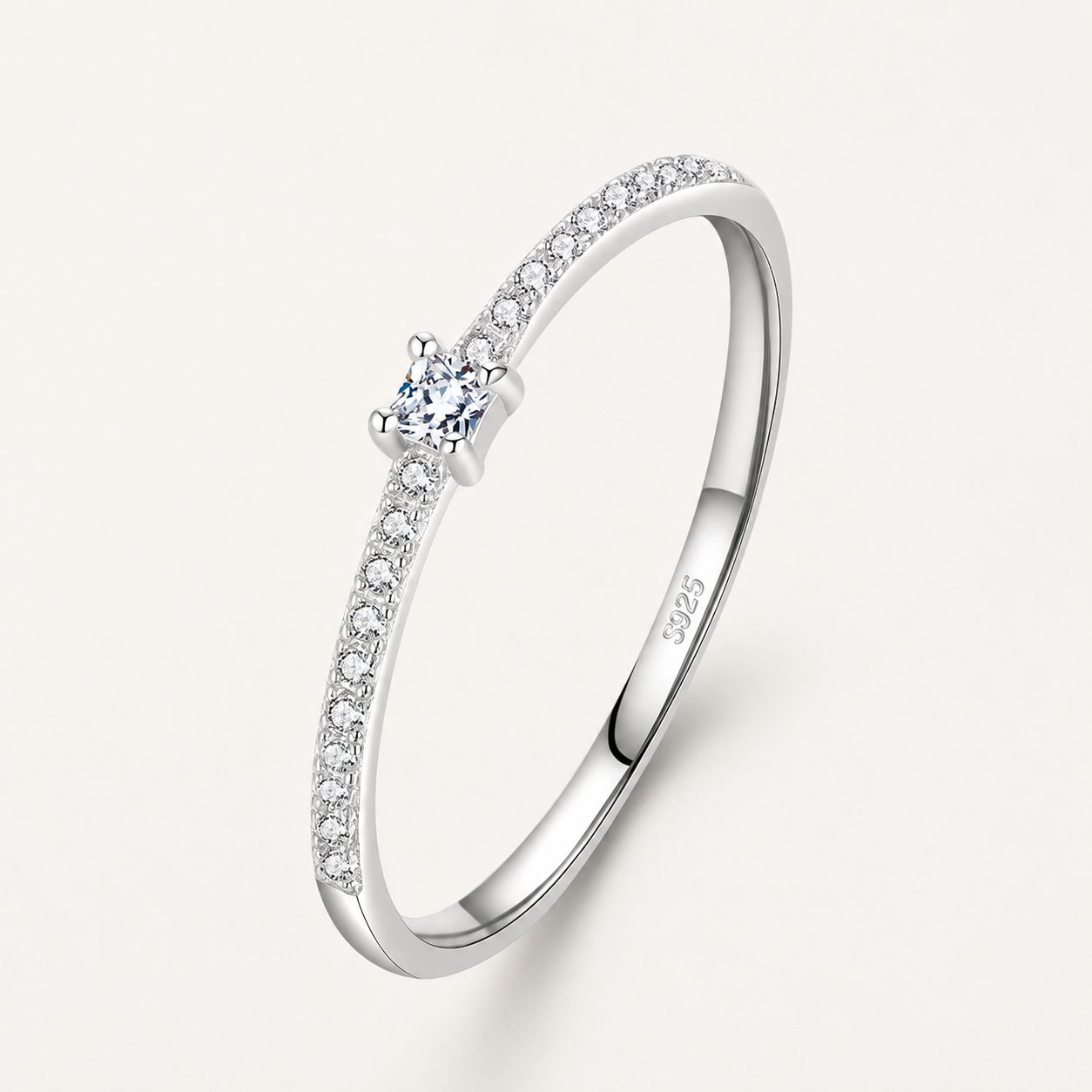S925 Solitaire Rings — Delicate Stone Collection