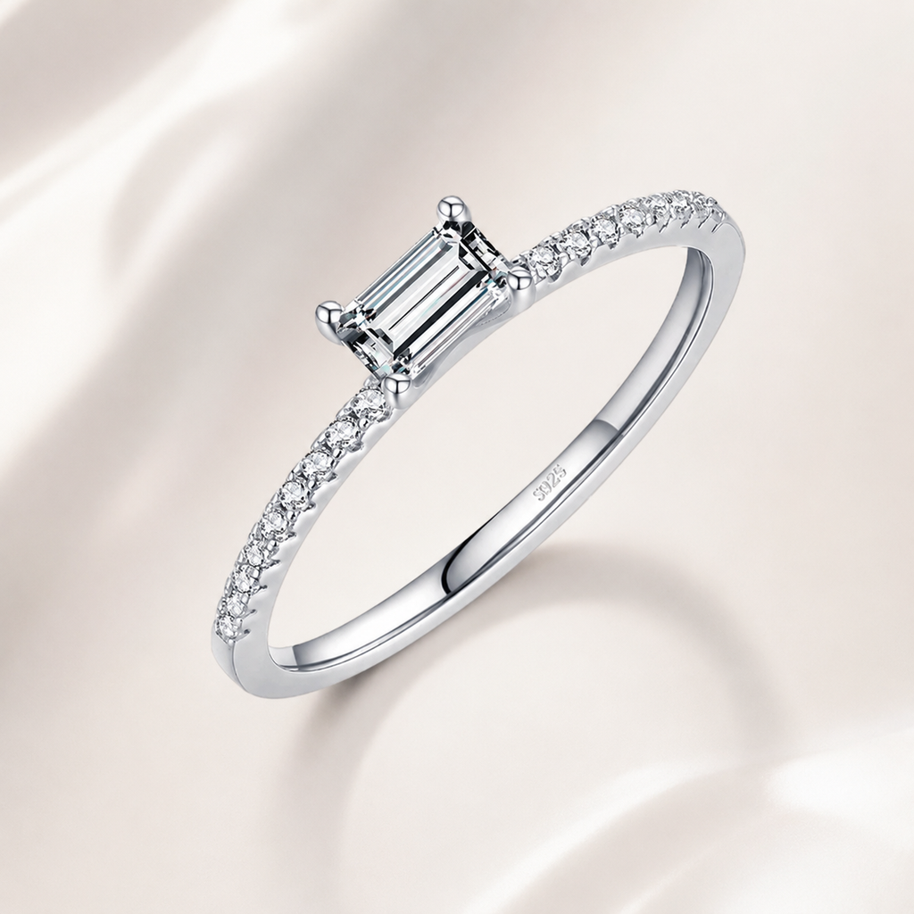 S925 Solitaire Rings — Delicate Stone Collection