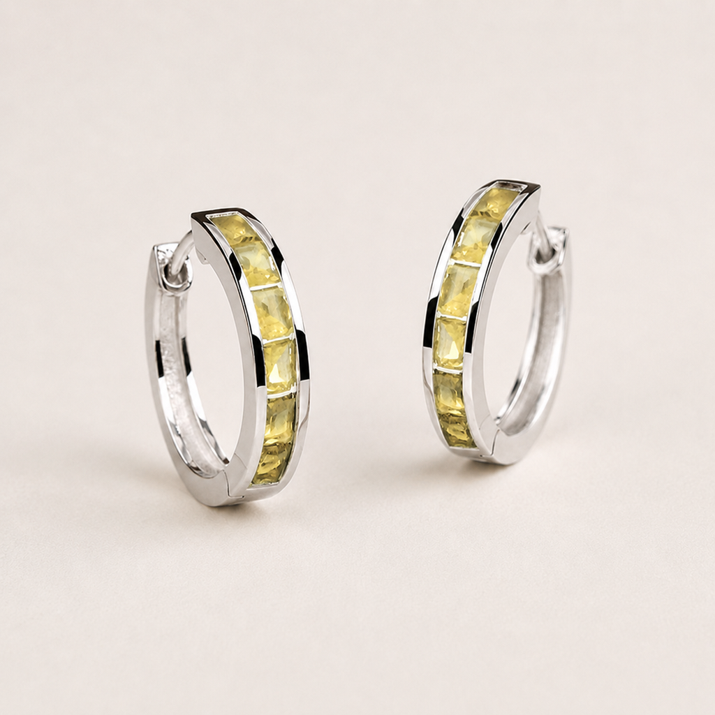 Goldcreolen mit Zirkonia