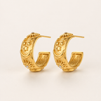 Celestial Charm Chunky Hoop Earrings