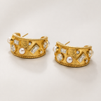 Elegante Perlenohrringe (Creolen)
