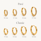 Elegante goldene Kreolen
