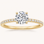 Zirconia Solitaire Ring in Silver-Tone Stainless Steel