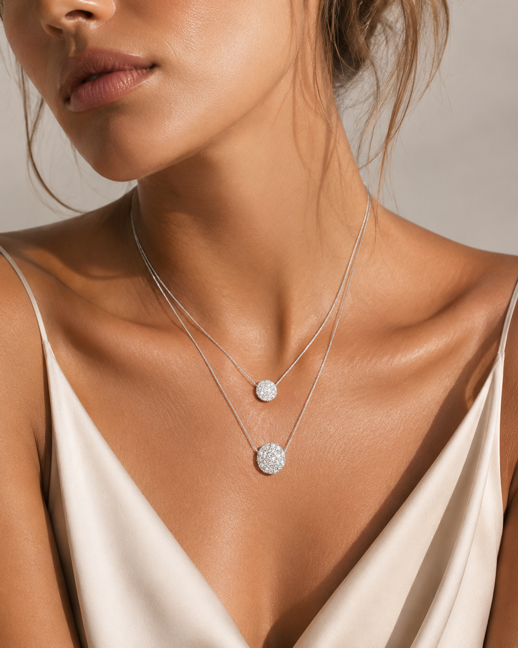 Lumière Pavé Sterling Silver Necklace