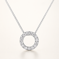 925 Sterling Silver Lumière Circle Zircon Necklace