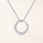 925 Sterling Silver Lumière Circle Zircon Necklace