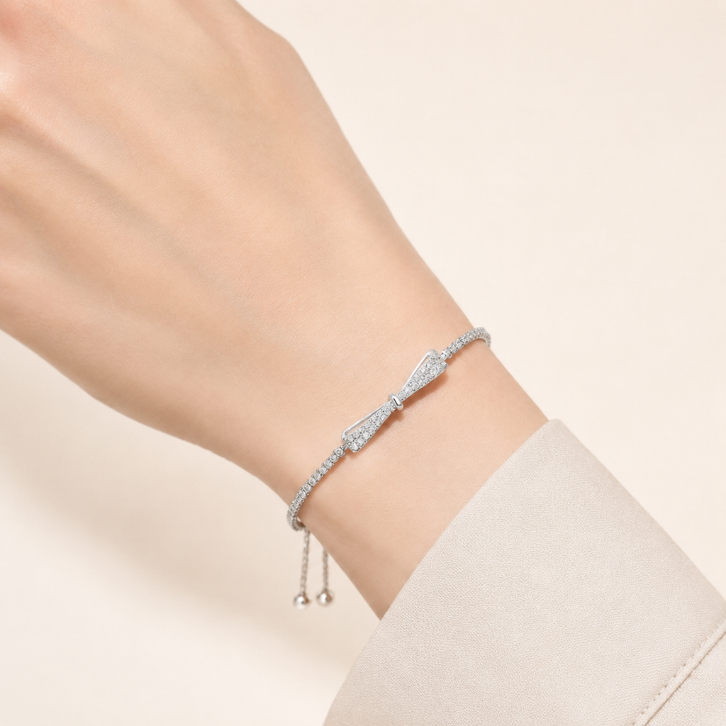 Bow Lumière Bracelet in 925 Sterling Silve