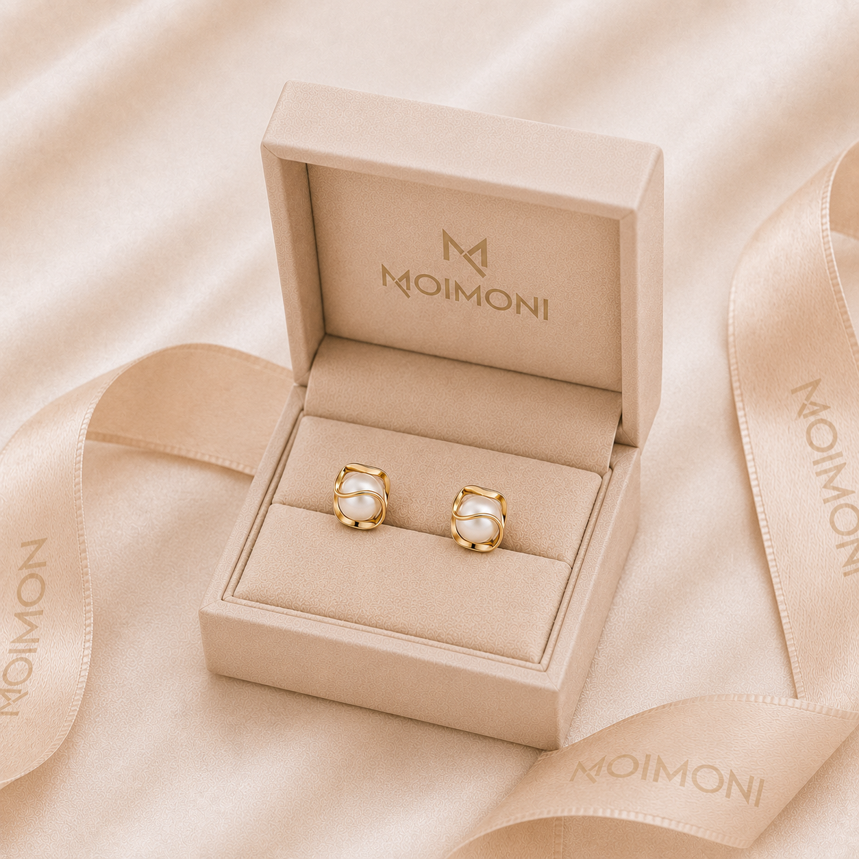 8 mm Freshwater Pearl Gold-Plated Stud Earrings