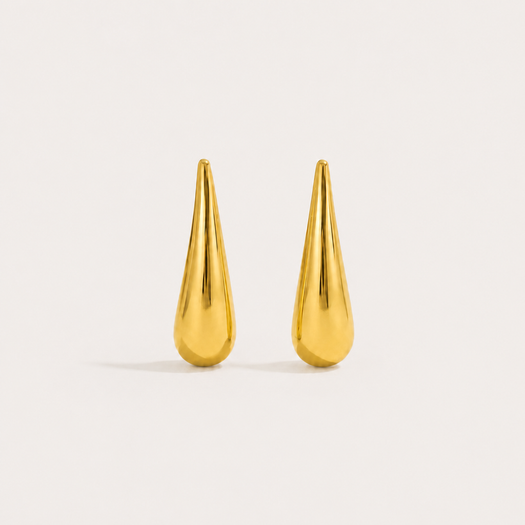 Minimalist Water Drop Earrings in Stainless Steel