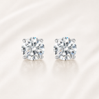 S925 Moissanite Solitaire Stud Earrings