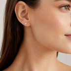 S925 Moissanite Solitaire Stud Earrings