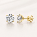 S925 Moissanite Solitaire Stud Earrings