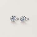 925 Sterling Silver Simplicity Zircon Stud Earrings