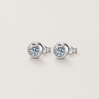 925 Sterling Silver Simplicity Zircon Stud Earrings