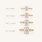 Oval Solitaire Zircon Ring in 925 Sterling Silver