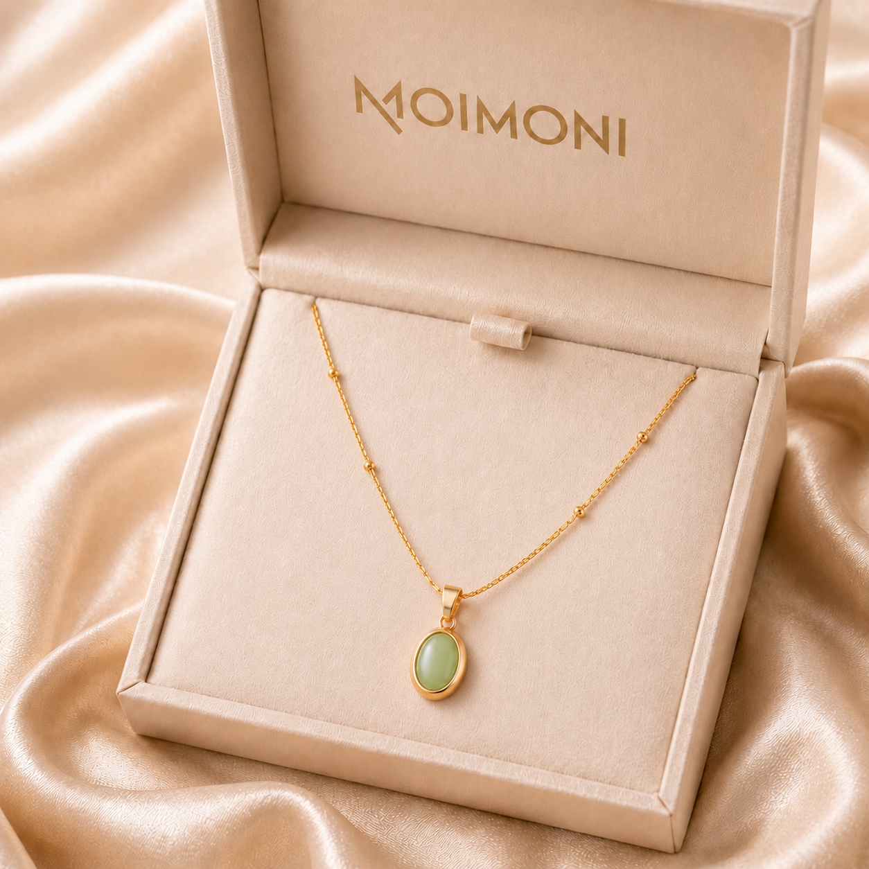 Delicate Oval Pendant Necklace