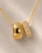 Pavé Duo Charm Necklace