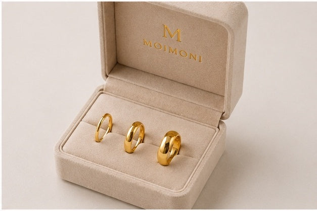 Elegant Minimalist Gold Rings Set