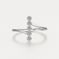 925 Sterling Silver Flora Bypass Ring