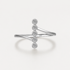 925 Sterling Silver Flora Bypass Ring