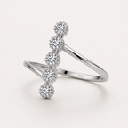 925 Sterling Silver Flora Bypass Ring