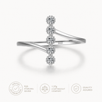 925 Sterling Silver Flora Bypass Ring