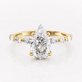 925 Sterling Silver Pear Lumière Ring