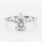 925 Sterling Silver Pear Lumière Ring