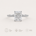Anello Éclat rettangolare 4CT — Argento sterling 925