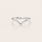 925 Sterling Silver V-Shaped Ring