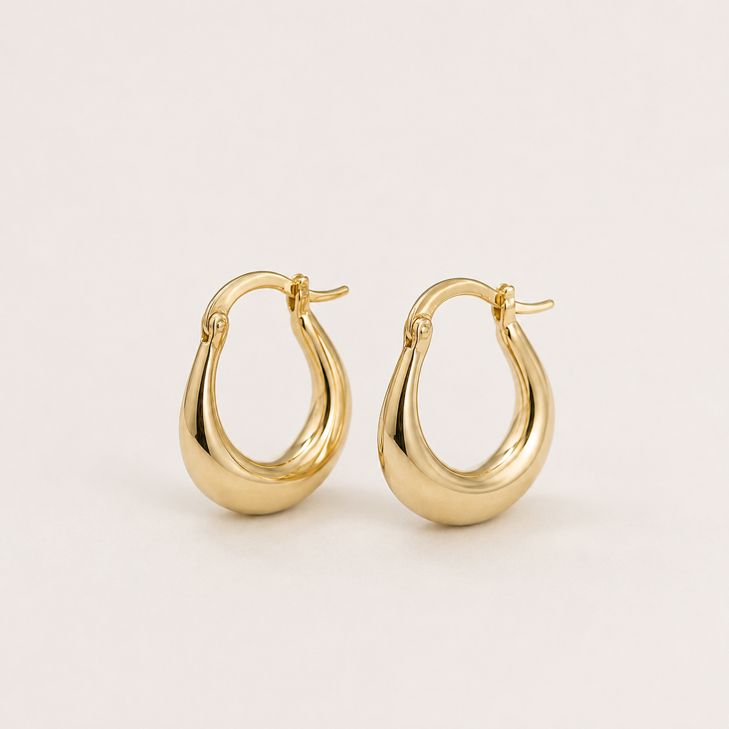 Boucles d'oreilles circulaires lisses classiques et simples en argent sterling 925 pour femmes, anniversaire, banquet, bijou fin de haute qualité  