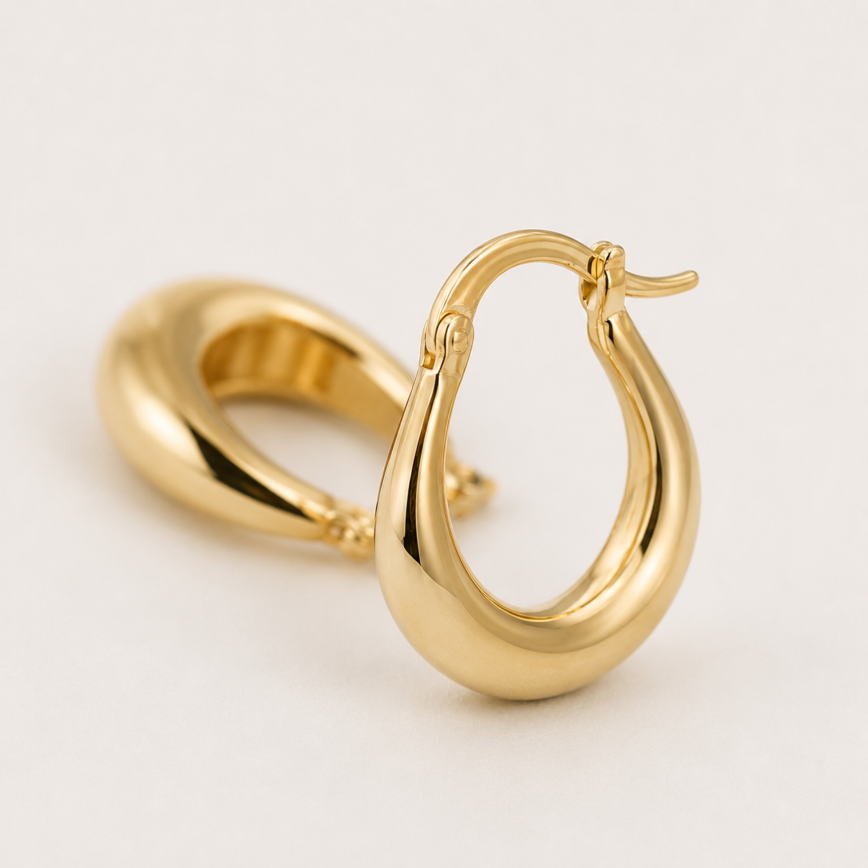 Boucles d'oreilles circulaires lisses classiques et simples en argent sterling 925 pour femmes, anniversaire, banquet, bijou fin de haute qualité  